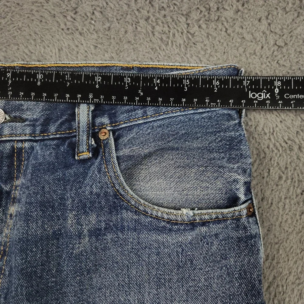 Levi's 517 Jeans Mens W34 L32 Blue Mid Rise Bootcut Faded Western Denim Pants
